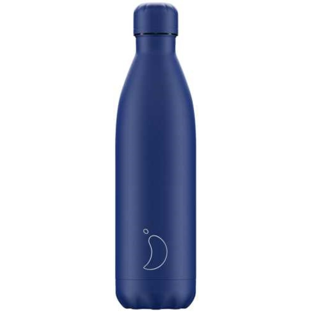 Botella Acero Inoxidable Azul Mate 750ml - Papelería Mar i Cel