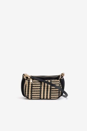 Cartera bicolor con rayas