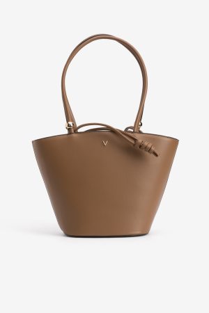 Bolso bucket marrón nudo
